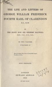Cover of: The life and letters of George William Frederick, fourth Earl of Clarendon.