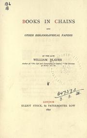 Cover of: Books in chains by William Blades