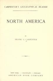 Cover of: Carpenter's geographical reader; North America