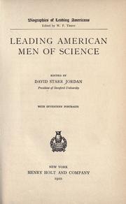 Cover of: Leading American men of science by David Starr Jordan