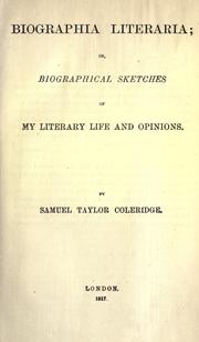 Cover of: Biographia literaria by Samuel Taylor Coleridge