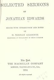 Cover of: Selected sermons by Jonathan Edwards