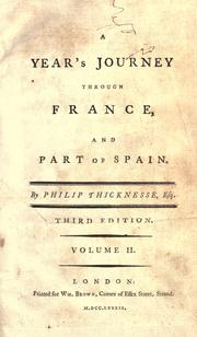 Cover of: A year's journey through France, and part of Spain.
