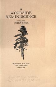 Cover of: A woodside reminiscence