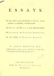 Cover of: Essays. by James Beattie