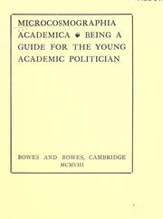Cover of: Microcosmographia academica