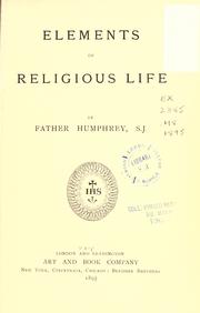 Cover of: Elements of religious life