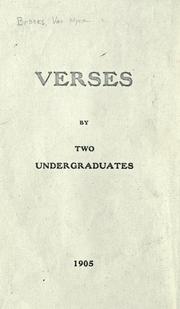 Cover of: Verses by two undergraduates.