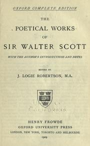 Cover of: The poetical works by Sir Walter Scott