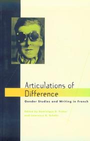 Articulations of difference : gender studies and writing in French