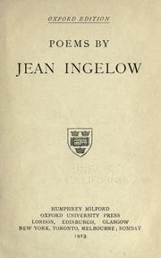 Cover of: Poems by Jean Ingelow.