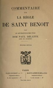 Cover of: Commentaire sur la r©Łegle de Saint Beno©Đit