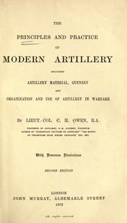 Cover of: The principles and practice of modern artillery by Owen, Charles Henry
