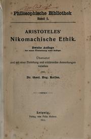 Cover of: Nikomachische Ethik. by Aristotle