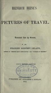 Cover of: Heinrich Heine's pictures of travel by Heinrich Heine