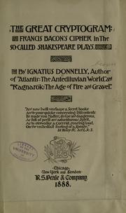 Cover of: The great cryptogram by Ignatius Donnelly