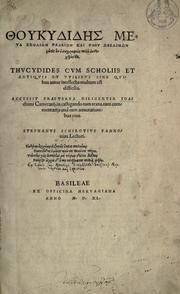 Thucydidis De bello peloponnesiano libri octo by Thucydides