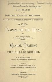 Cover of: A plea for the training of the hand