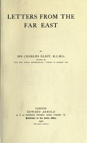 Cover of: Letters from the Far East. by Sir Charles Eliot