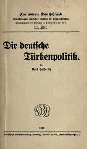 Cover of: Die deutsche Türkenpolitik.