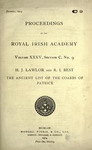 Cover of: The ancient list of the Coarbs of Patrick