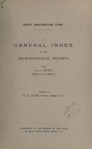 Cover of: Archæological report
