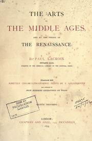 Cover of: arts in the middle ages, and at the period of the Renaissance