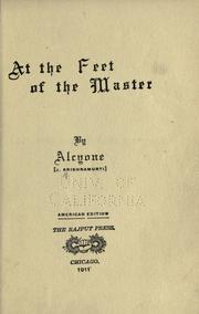 Cover of: At the feet of the master