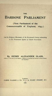 Cover of: The Barbone Parliament