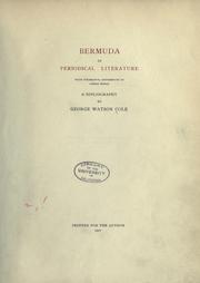 Cover of: Bermuda in periodical literature, with occasional references to other works.: A bibliography.