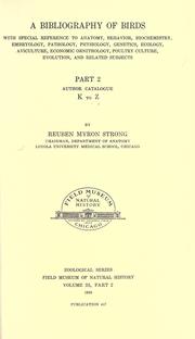 Cover of: A bibliography of birds by Reuben Myron Strong