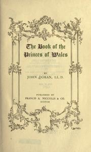Cover of: Book of the princes of Wales.