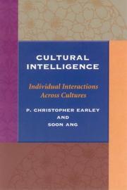 Cover of: Cultural Intelligence: Individual Interactions Across Cultures (Stanford Business Books)