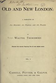 Cover of: Old and new London by Thornbury, Walter