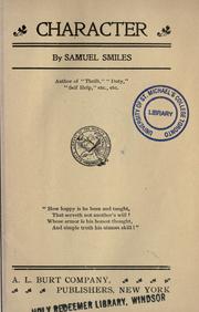 Cover of: Character by Samuel Smiles
