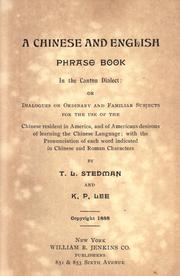 Cover of: A Chinese and English phrase book in the Canton dialect
