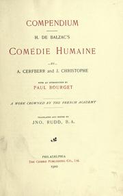 Cover of: Compendium. H. de Balzac's Comédie humaine