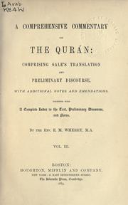 Cover of: A comprehensive commentary on the Qurán: comprising Sale's translation and preliminary discourse