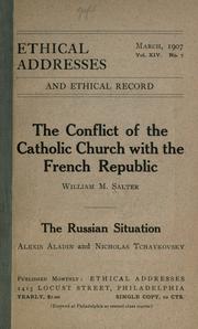 Cover of: conflict of the Catholic church with the French republic.