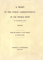 Cover of: A Diary of the Public Correspondence, 1633-1645: From the Original in the Library At Pinkie House