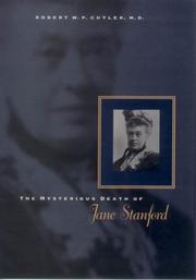 Cover of: The Mysterious Death of Jane Stanford by Robert Cutler