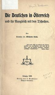 Cover of: Deutschen in Österreich und ihr ausgleich mit den Tschechen.