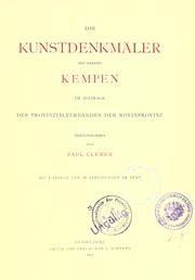 Cover of: Die Kunstdenkmäler des Kreises Geldern