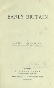 Cover of: Early Britain.