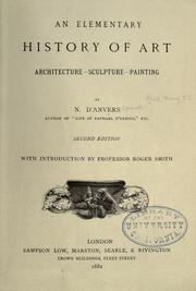 Cover of: elementary history of art: architecture, sculpture, painting