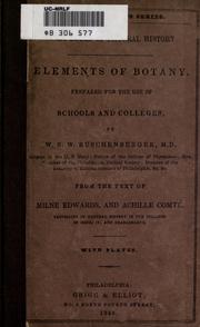 Cover of: Elements of botany by W. S. W. Ruschenberger