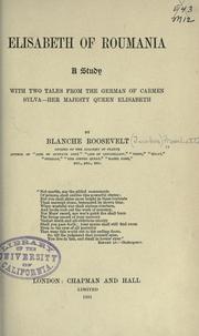 Cover of: Elisabeth of Roumania by Blanche Roosevelt