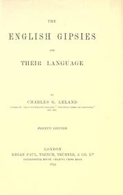 Cover of: The English Gipsies and their language by Charles Godfrey Leland