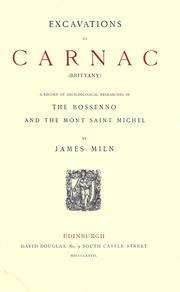Cover of: Excavations at Carnac (Brittany). by James Miln