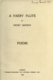 Cover of: faëry flute. | Henry Simpson